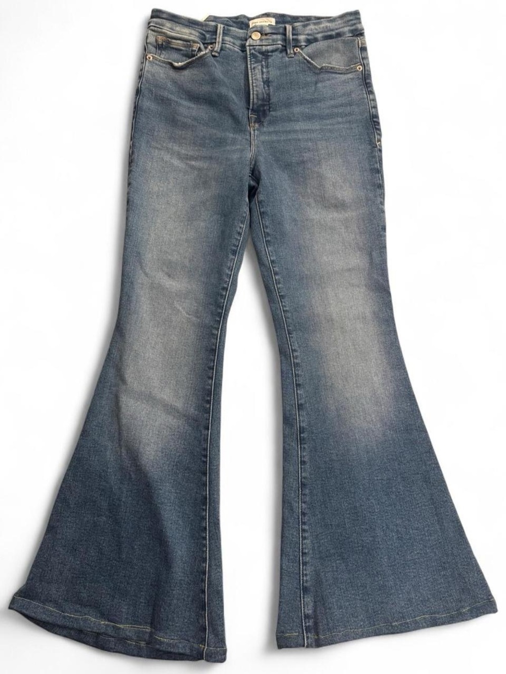 Good American Vintage Wash Blue Flare Jeans
